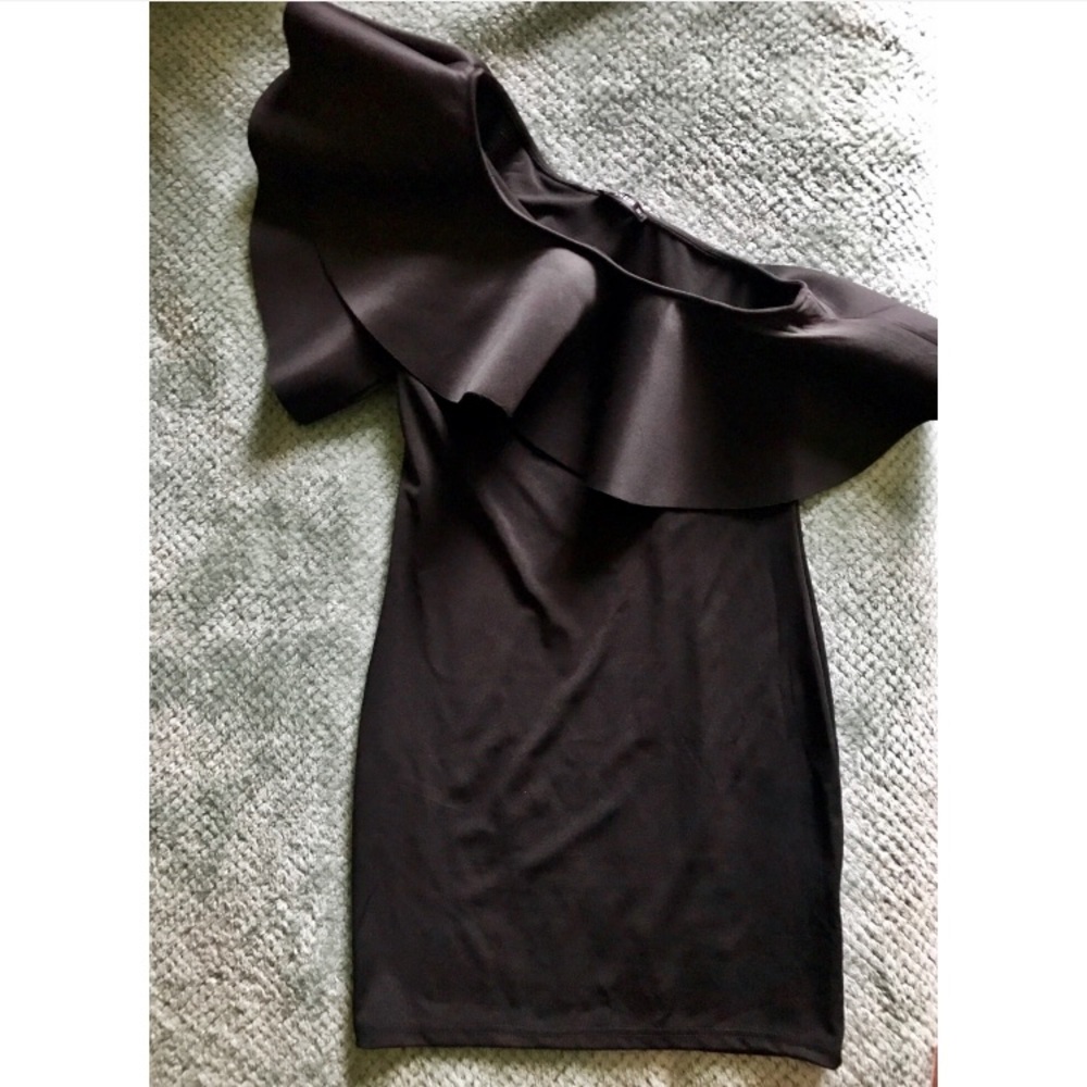 Shein cocktail dress off shoulder one shoulder